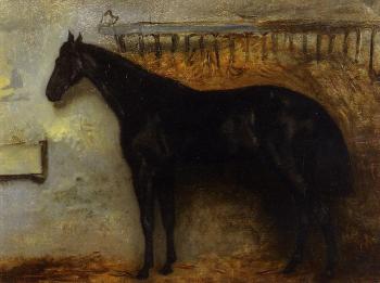 泰奧多爾 蓆裡柯 Black Horse in a Stable 泰奧多爾 蓆裡柯 Black Horse in a Stable